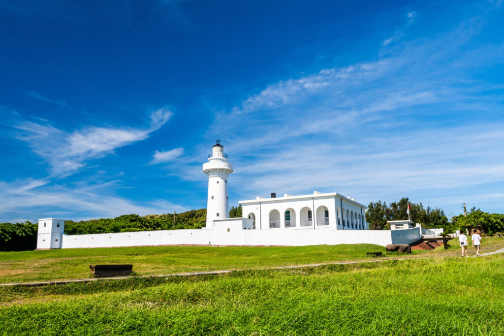 Eluanbi Lighthouse In Kenting National Park In Pingtung, Taiwan.