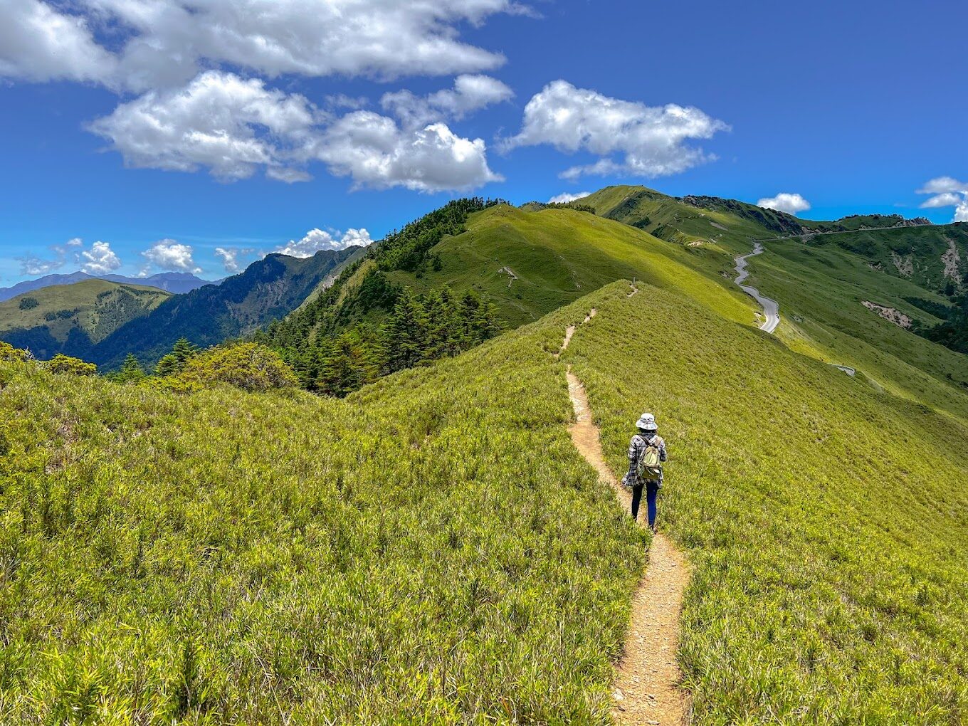 合歡山壯觀的雲海與登山步道
