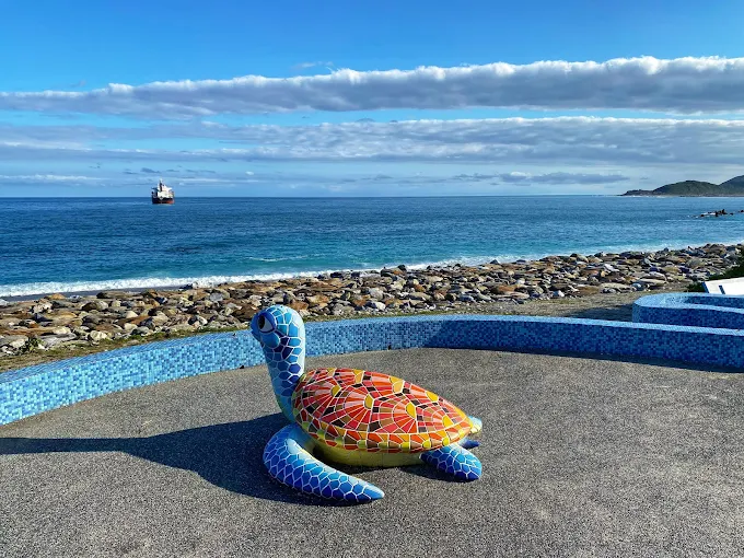 七星潭礫石灘上圓潤的鵝卵石與層疊湧上的海浪