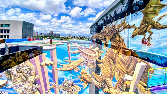 高雄時空之城的3D立體彩繪讓人彷彿走入童話