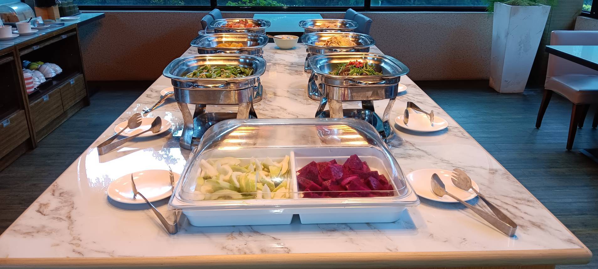 天闊會館提供的豐盛山中早餐