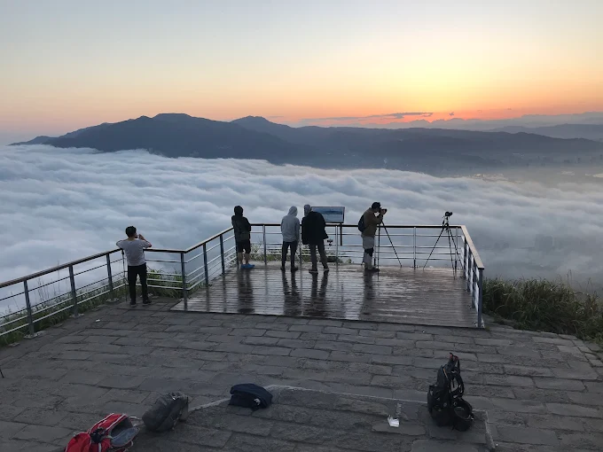 當風掠過觀音山的樹梢，你正沿著石階登頂，迎面是一場北部最柔軟的雲海