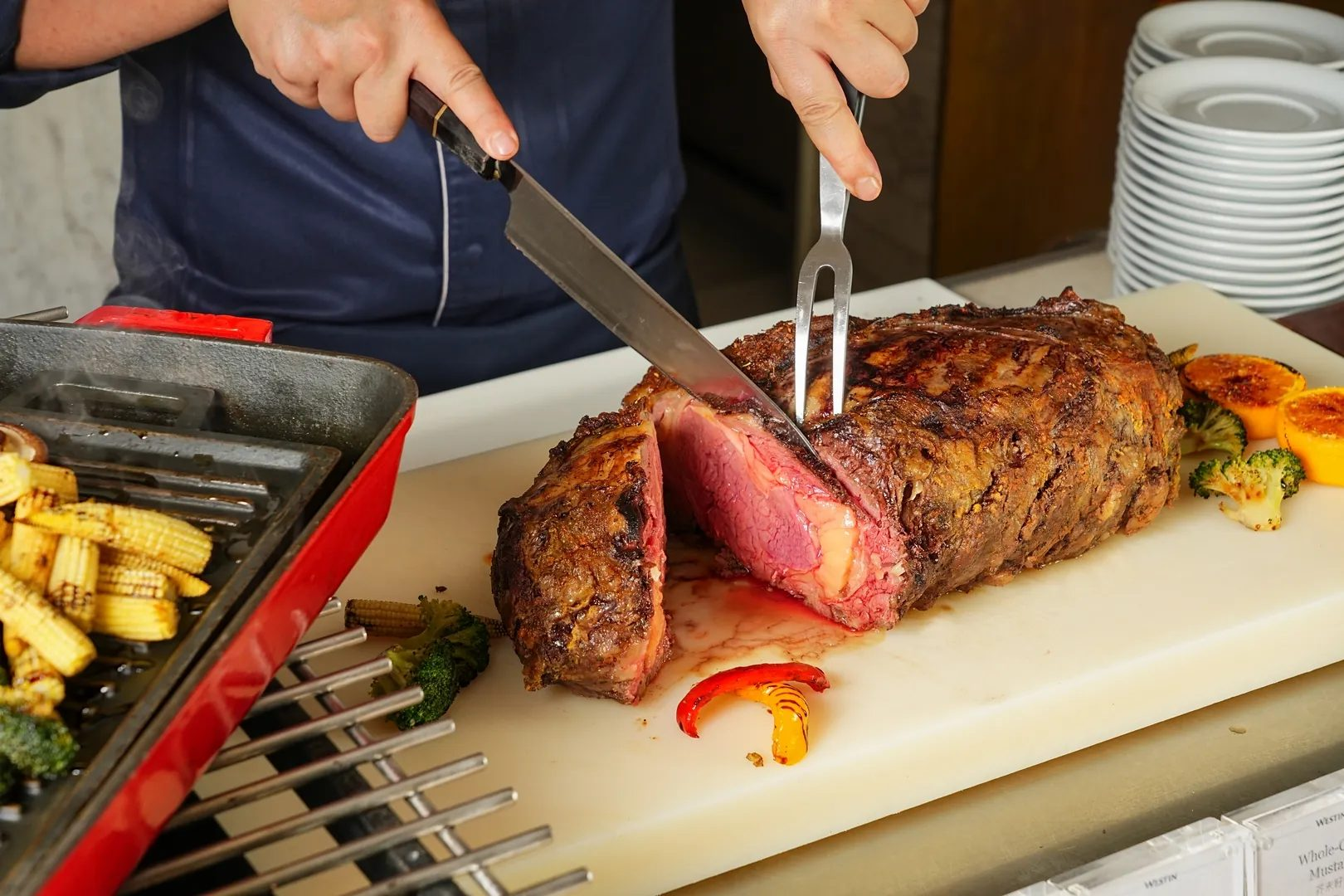 桃園大溪笠復威斯汀的美食時光，午後甜點與夜晚餐檯交替展開