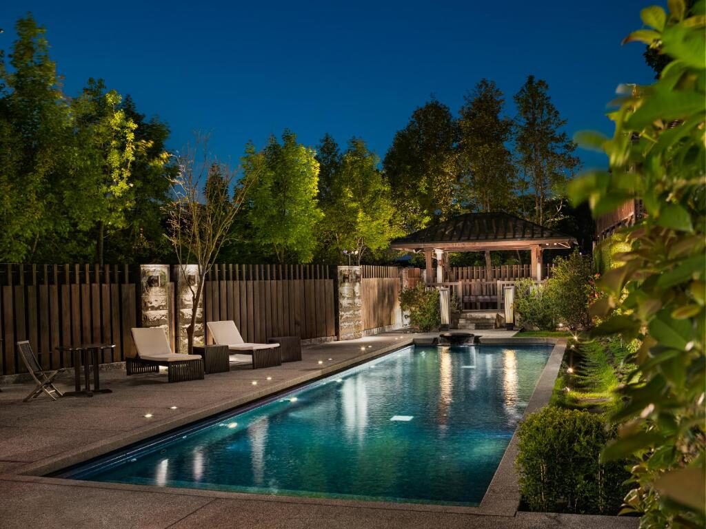 北投麗禧溫泉酒店充滿自然氣息的半露天湯池