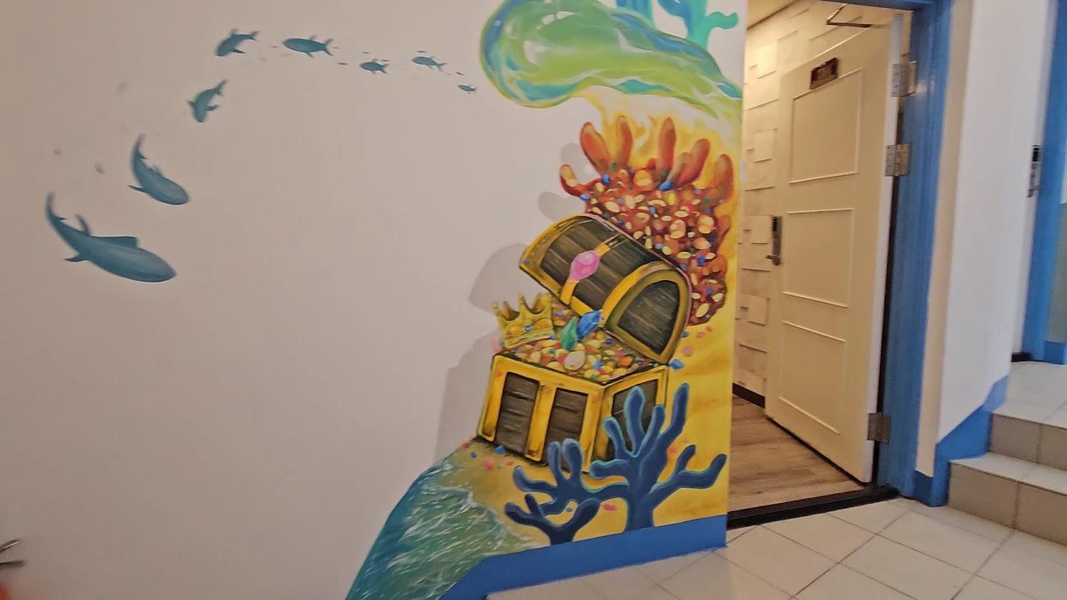 麗池山水溫泉會館的夜間燈光與星空