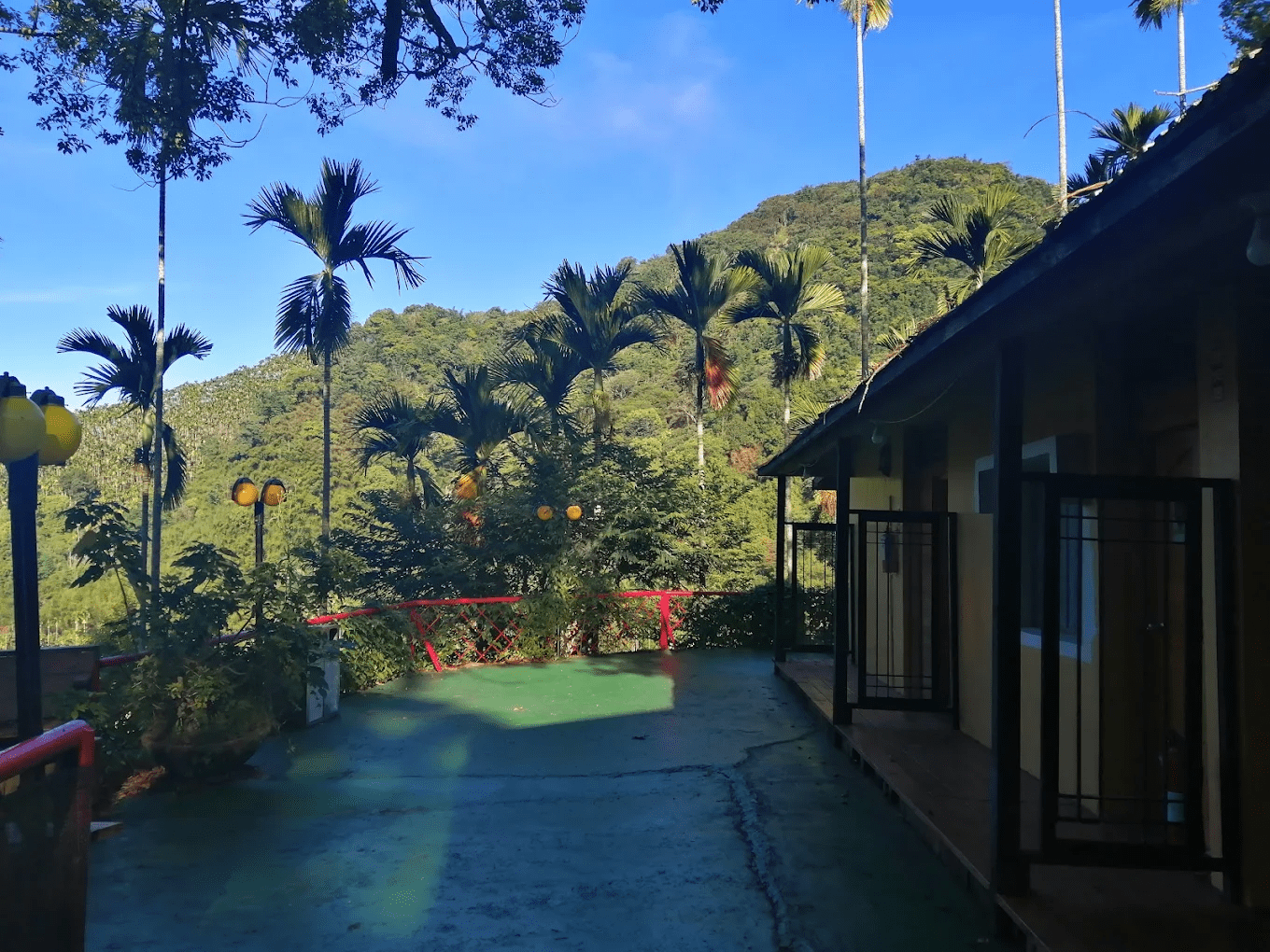 飯店溫馨舒適的庭園一隅