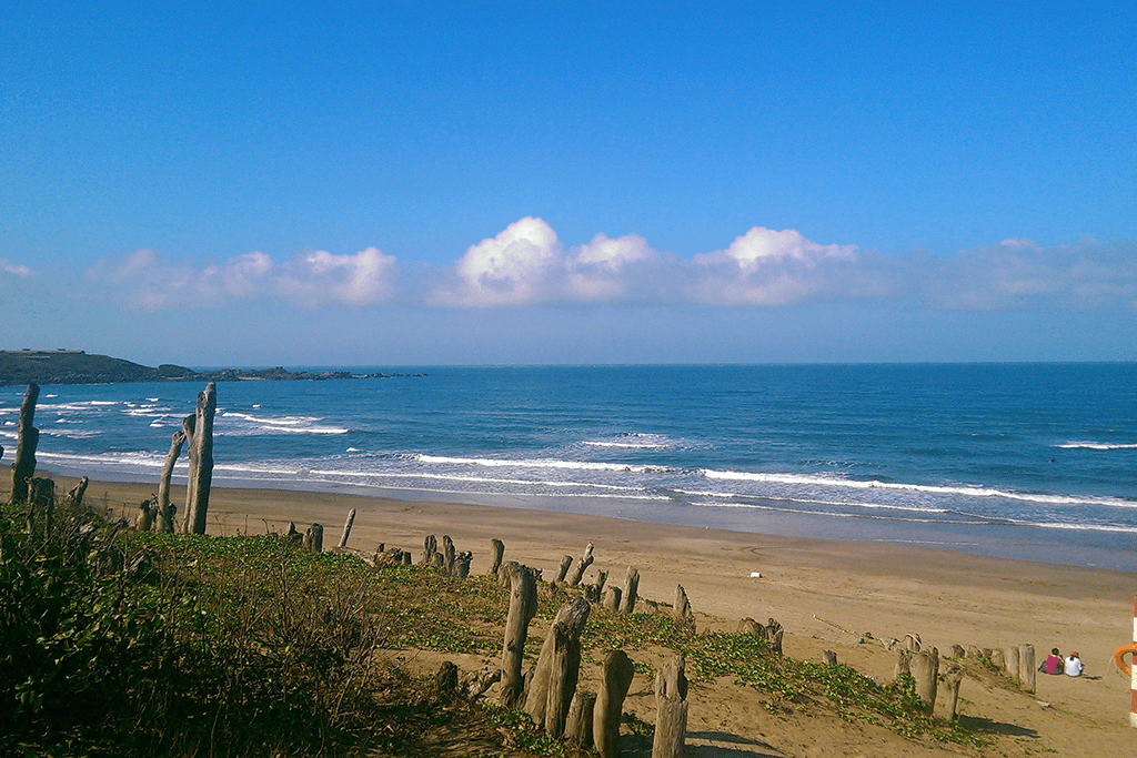 順著新北石門的海岸線前行,麟山鼻地質景觀生態步道把視線拉得很遠
