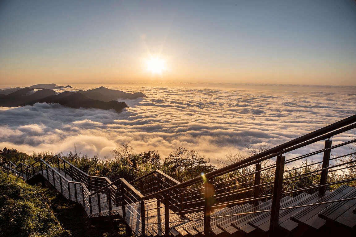 沿著午後山嵐走進嘉義阿里山，選一間能看山景的住宿，讓夜色慢慢把旅程安放下來