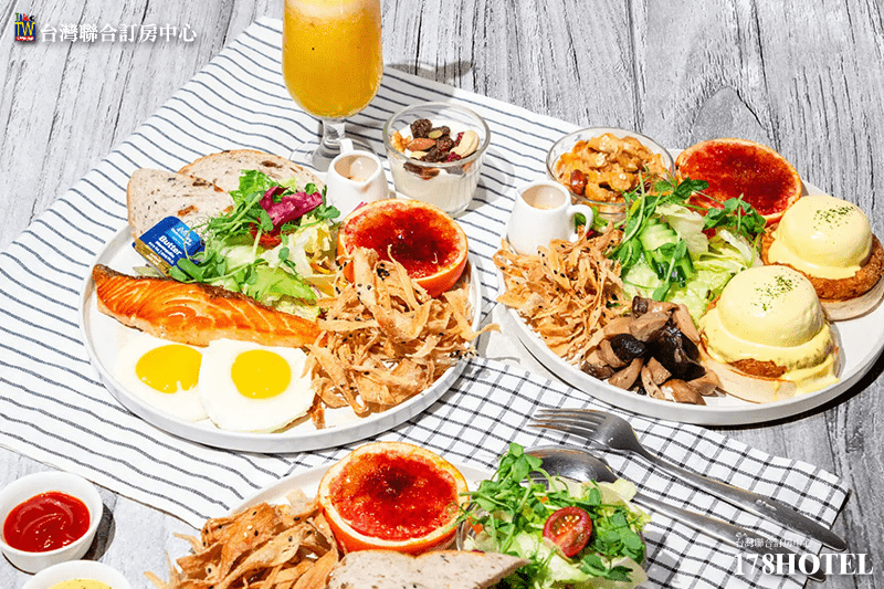 美味的西式餐點擺盤