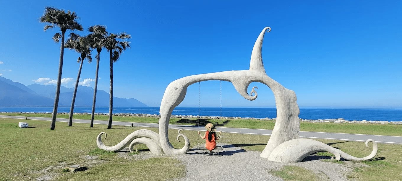 花蓮七星潭月牙灣鞦韆