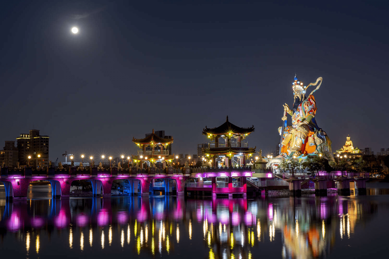 北極玄天上帝夜間雄偉景觀