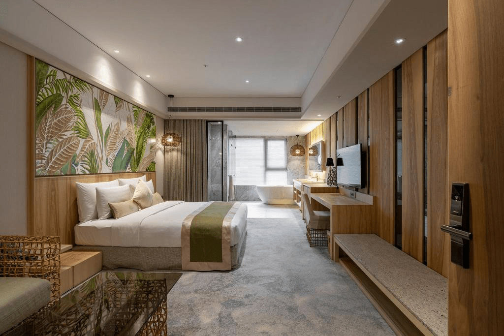 走進像電影場景的森林旅店,阿樹國際旅店,藏在松山的自然系設計秘境