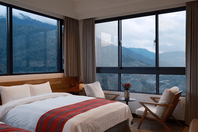 山嵐居從高處俯瞰的絕佳視野與山嵐流動