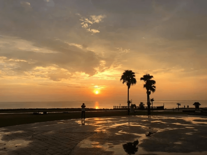七星潭海岸風景特定區絕美日出與海景