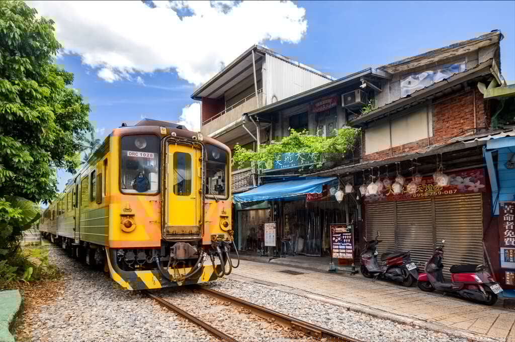平溪老街古色古香的街景