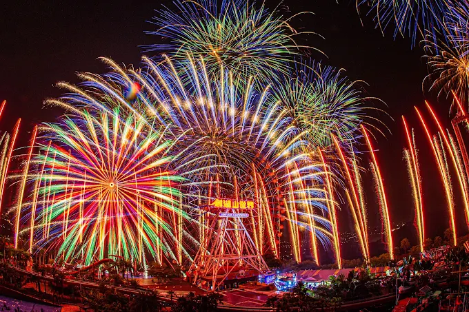 在雲林古坑住進劍湖山渡假大飯店，白天衝主題樂園夜晚看山景慢慢亮起