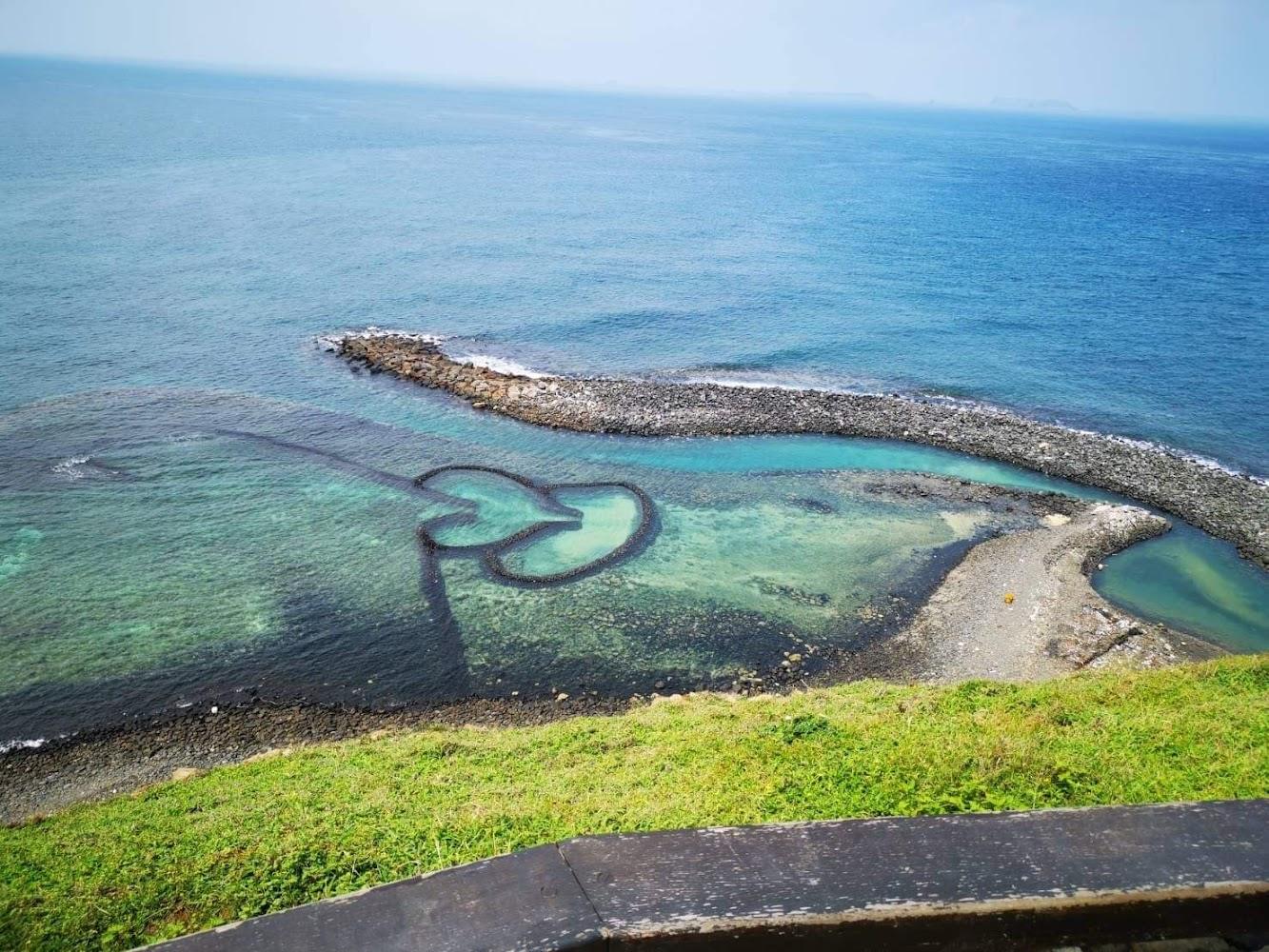 七美雙心石滬俯瞰圖