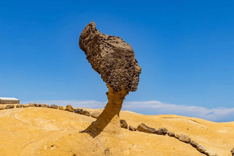 在野柳女王頭前靜靜停留，讓海蝕地形與浪濤聲陪你一段屬於歲月的故事