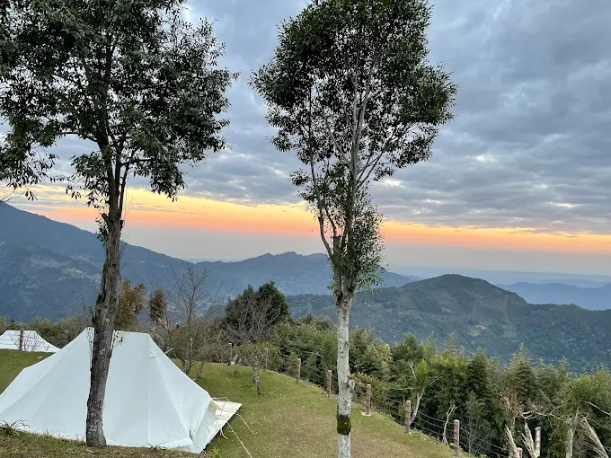 親子在愛上喜翁的大片草地上奔跑，享受自然的洗禮