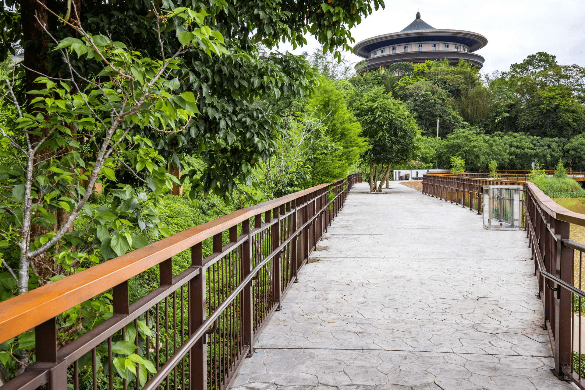 峨眉湖的清晨很安靜，霧氣與湖面交織成一種剛好的距離，適合放慢腳步