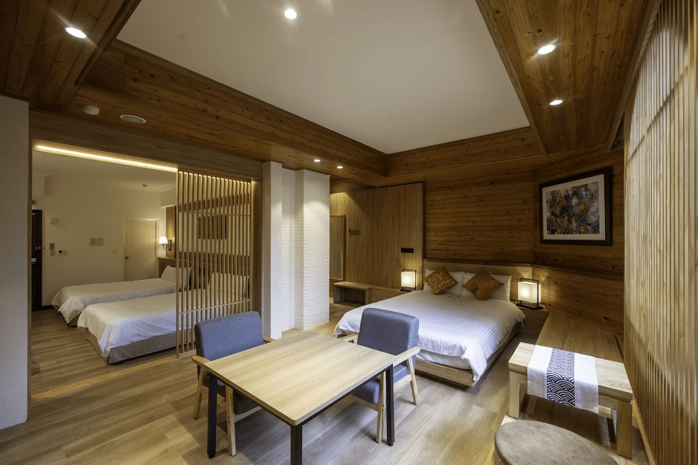 在孟宗山莊的園區內散步、發呆，享受沒有行程安排的珍貴時光