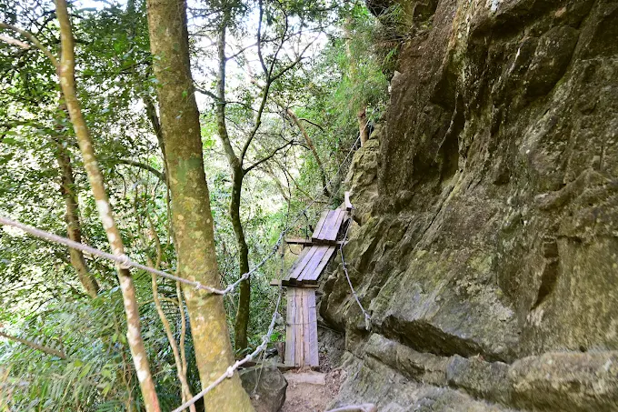 清晨在台南梅嶺出發，踩著梅峰古道石階迎向獵鷹尖的開闊視野