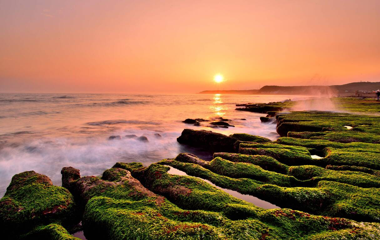 老梅石槽不是海邊散步而已，春天限定的抹茶海岸，才是北海岸每年最讓人想衝一趟的理由