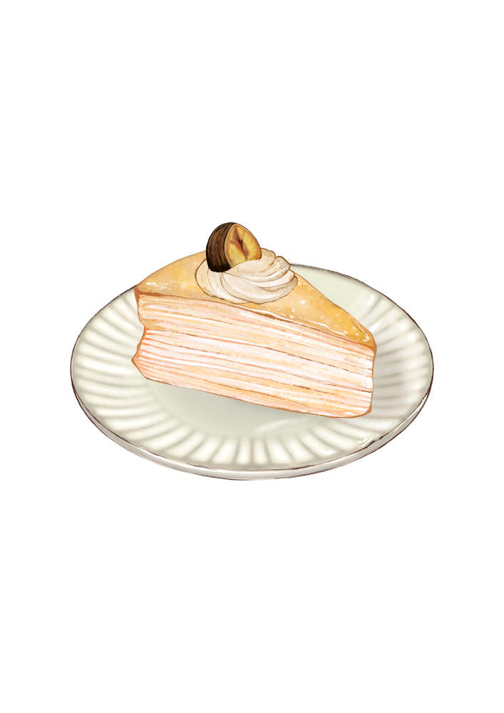 之藍じらん 抹茶販売店栗子千層蛋糕