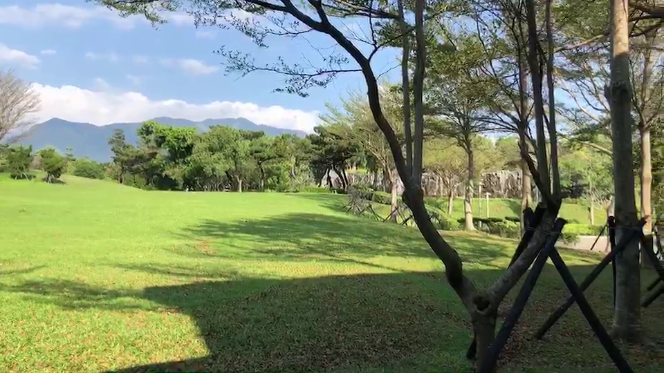 美侖大飯店廣闊綠地與山景