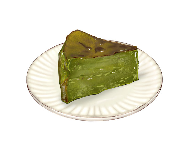 之藍じらん 抹茶販売店抹茶蛋糕切片