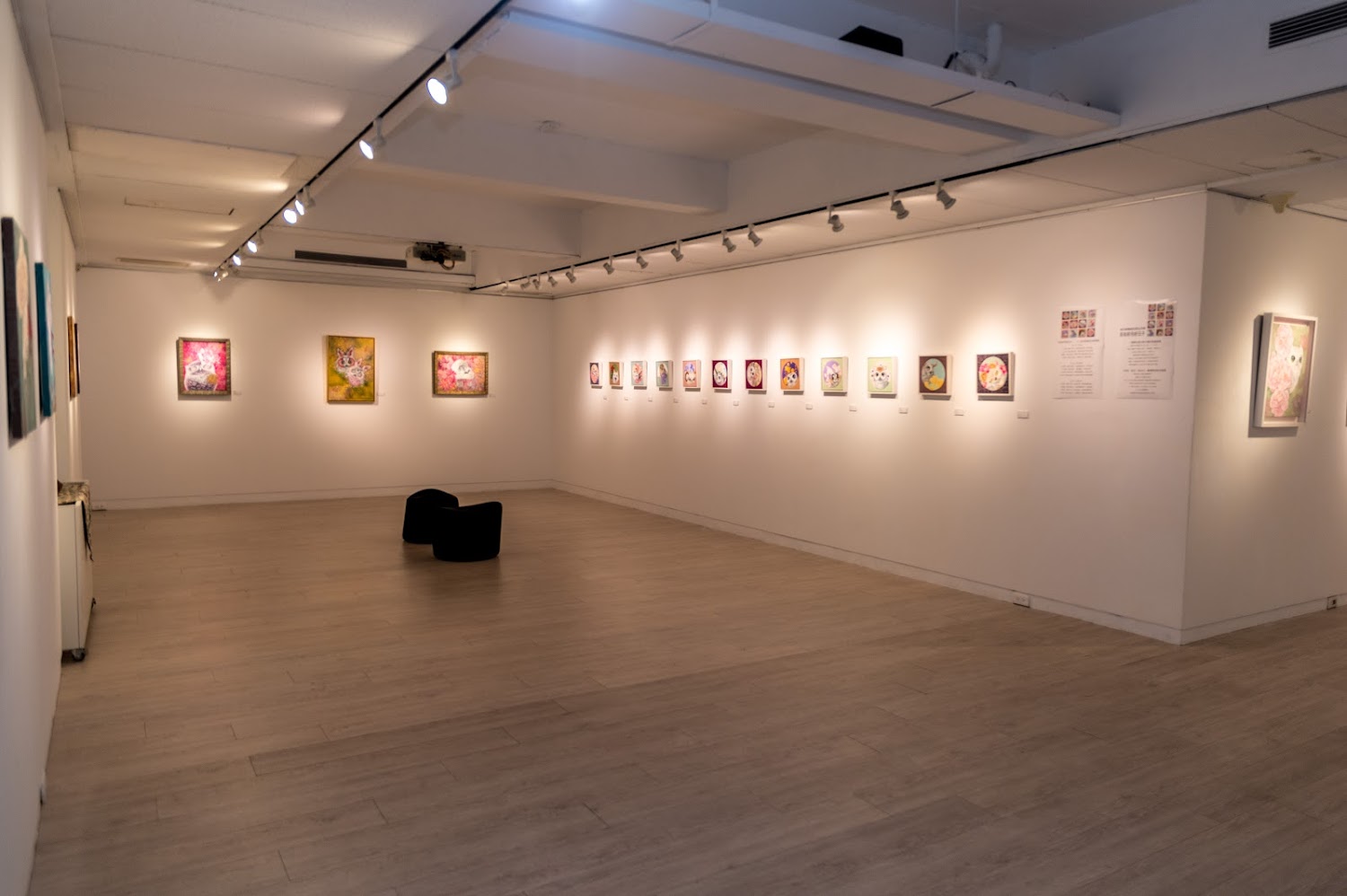 誠空間畫廊內貓主題作品展示