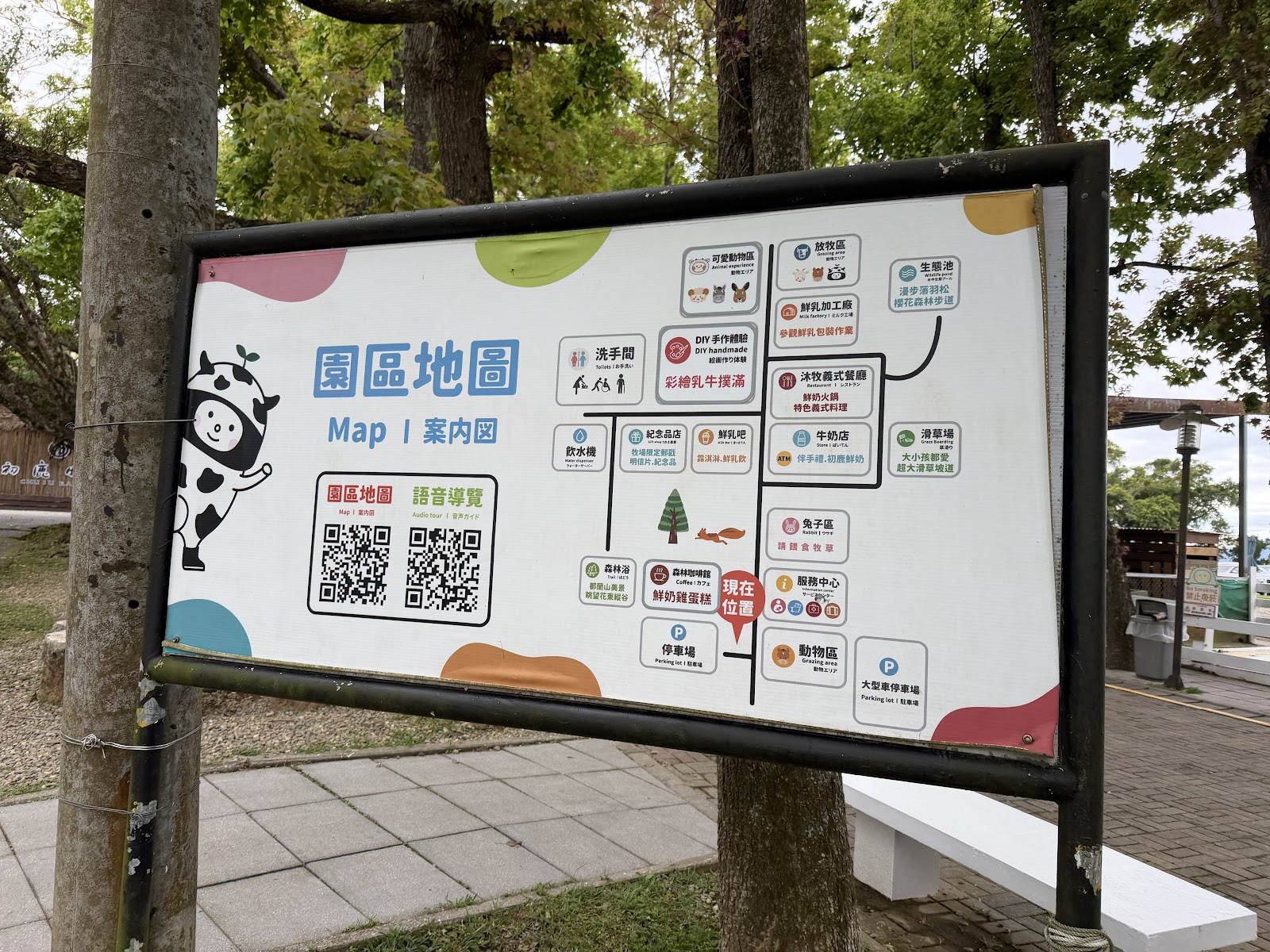 初鹿牧場入口導覽地圖