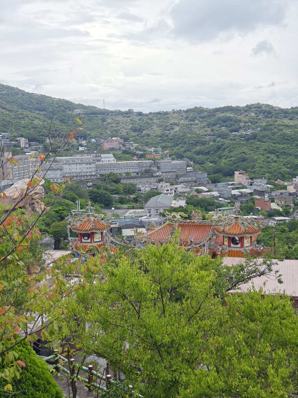 金瓜石山城全景，房舍群，山坡遠景