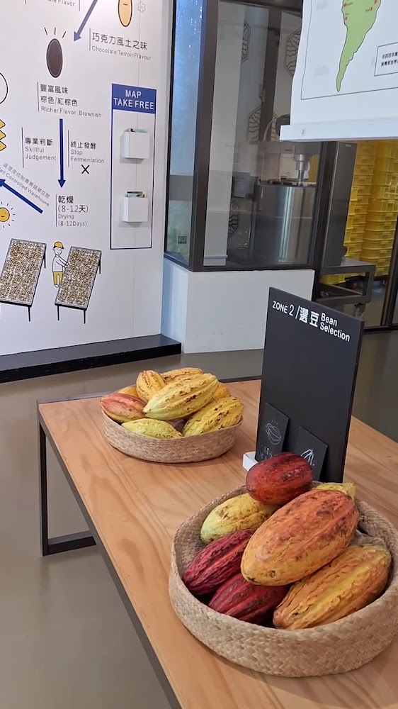 福灣巧克力可可豆與製程展示區