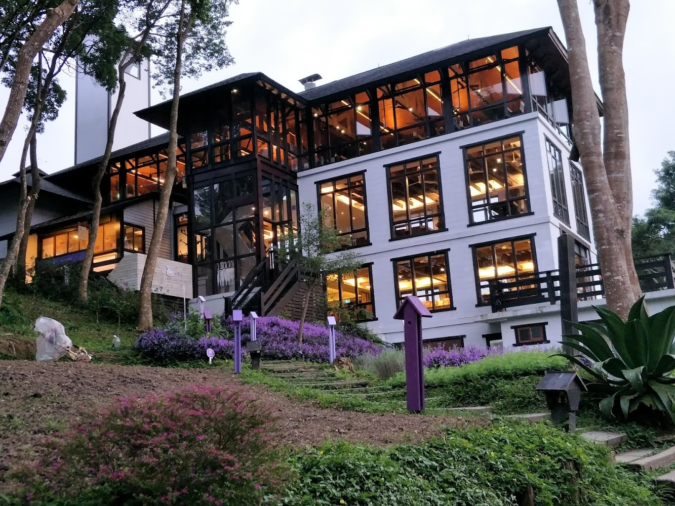 薰衣草森林新竹尖石店玻璃建築與花園