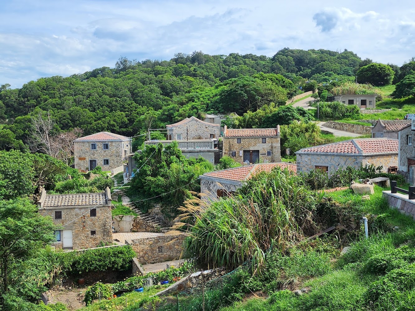大埔聚落山坡石屋景觀