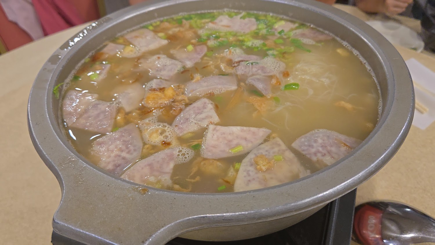 竹園台菜餐廳芋頭米粉湯特寫