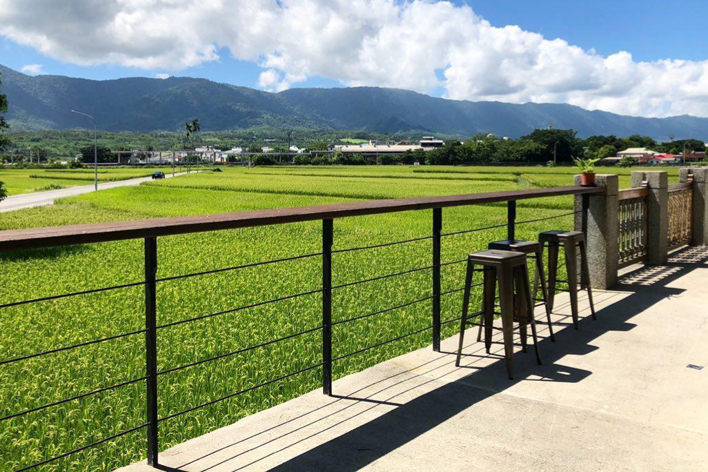 池上豐禾日麗文田館陽台稻田景觀
