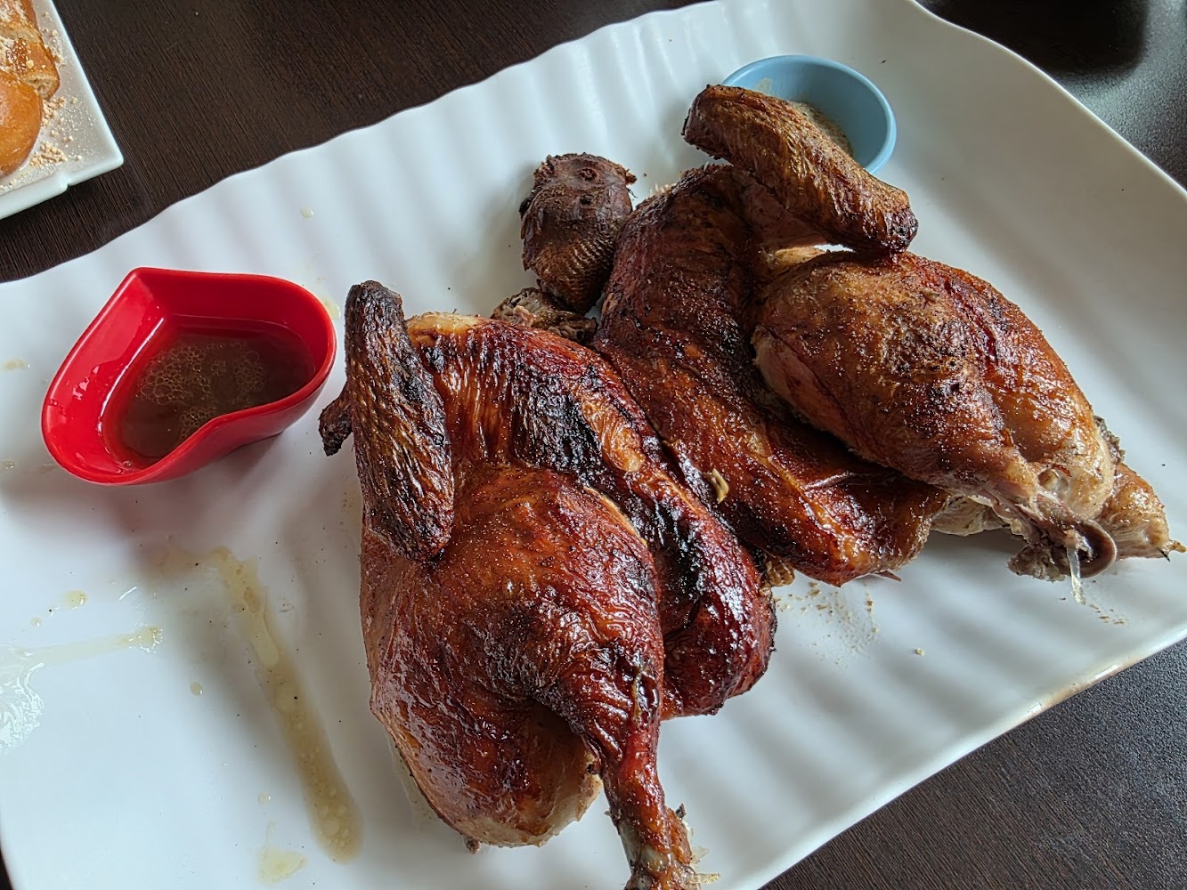 水庫沒關香烤雞肉