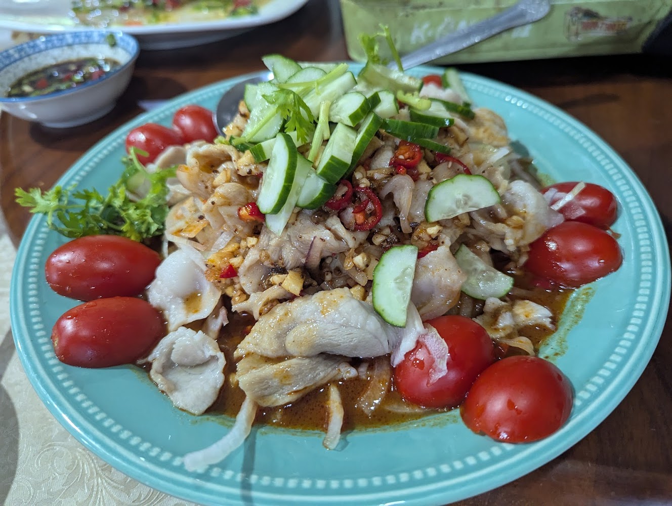 味味香客家庭園餐廳涼拌豬肉