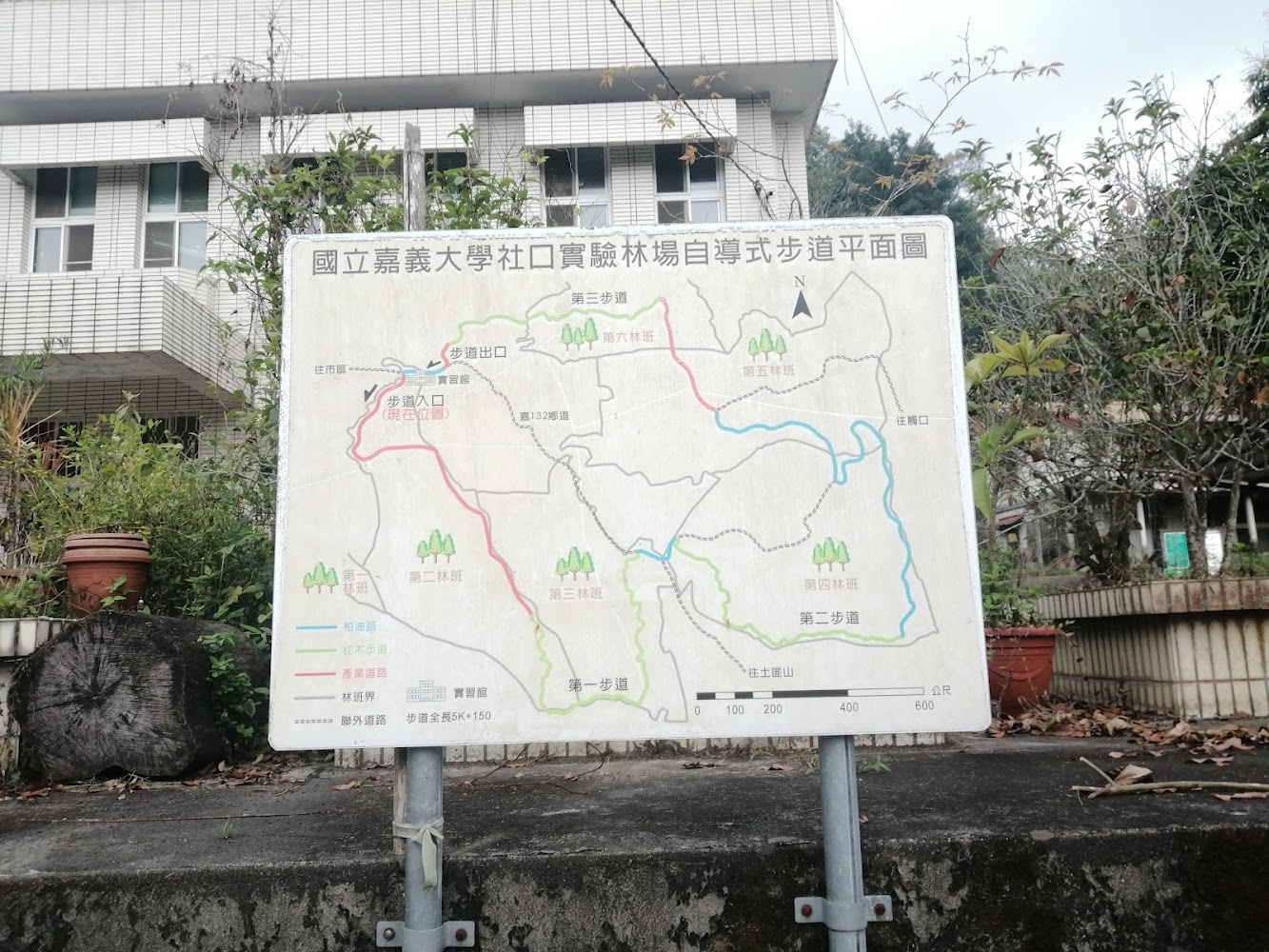 社口林場自導式步道平面圖