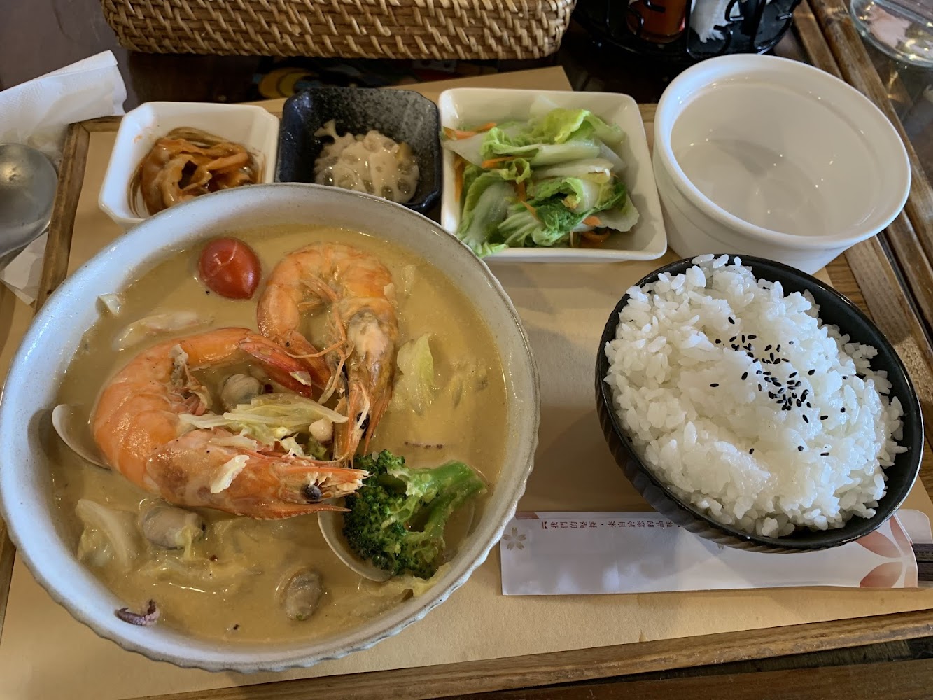 淡水領事館咖啡海鮮湯料理套餐