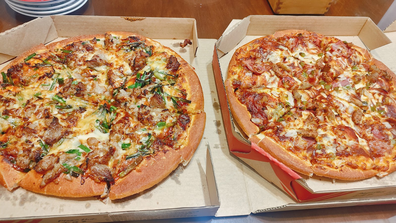 PIZZA HUT必勝客高雄橋頭店外帶兩盒披薩組合