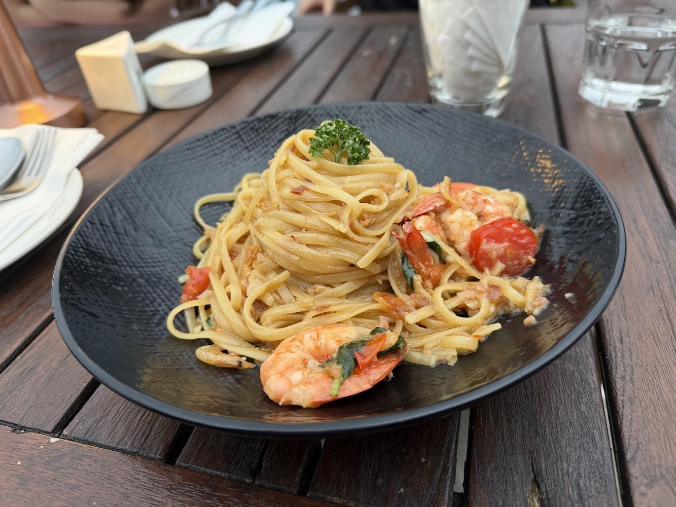 LA VILLA DANSHUI 鮮蝦番茄義大利麵