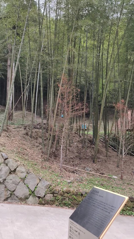 草嶺石壁森林療癒園區竹林說明牌與步道