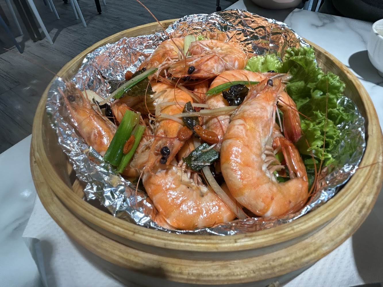 貓空山中茶鮮蝦料理