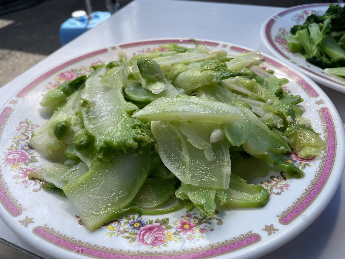 101葉家古厝炒青花菜莖段料理