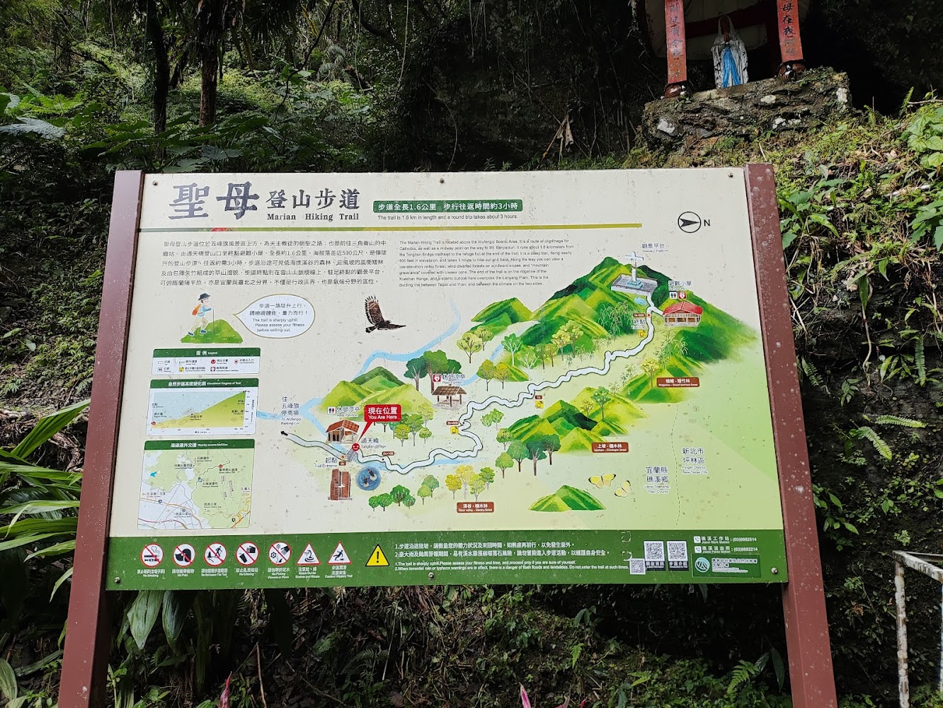 聖母登山步道導覽解說牌