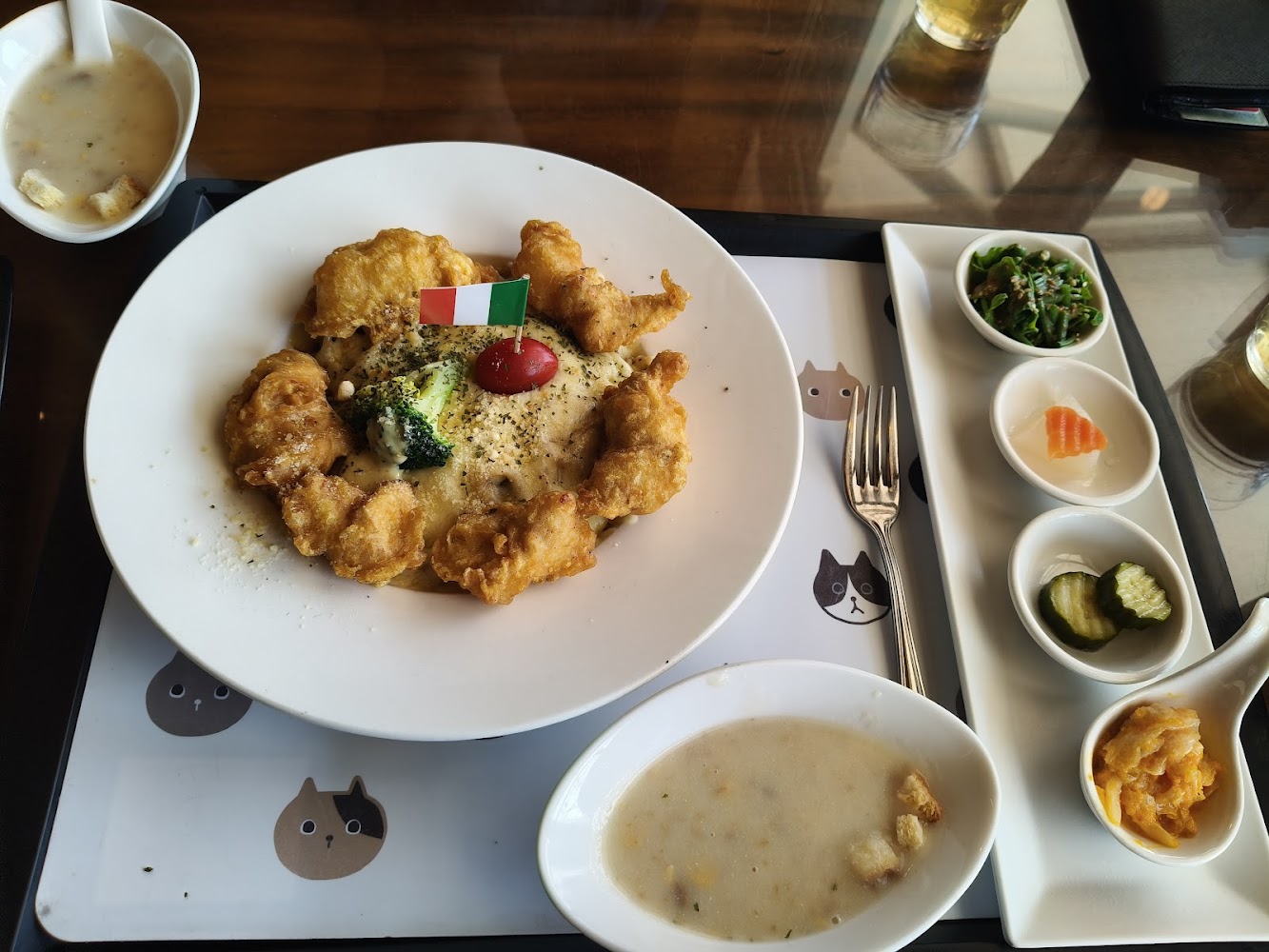 峇六景觀餐廳炸物義式風套餐附濃湯白飯與小菜