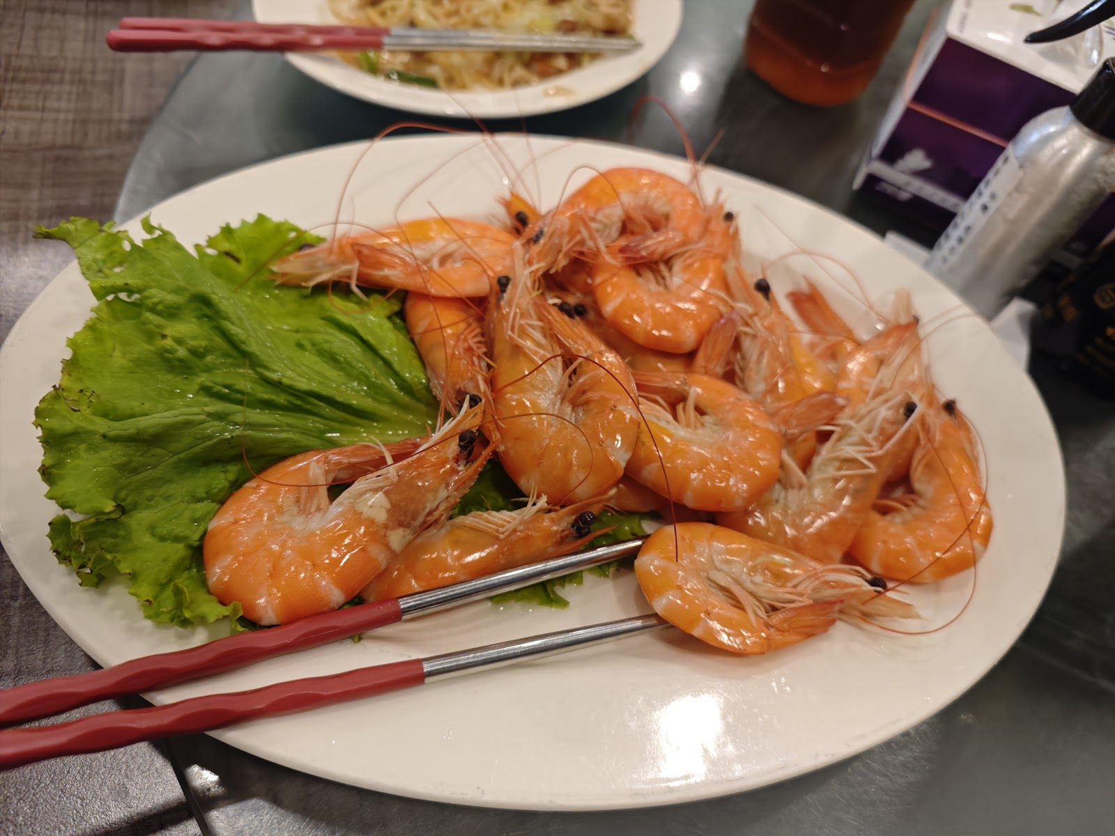 珍饌活海產白蝦近拍蝦體飽滿鮮嫩高雄梓官現撈